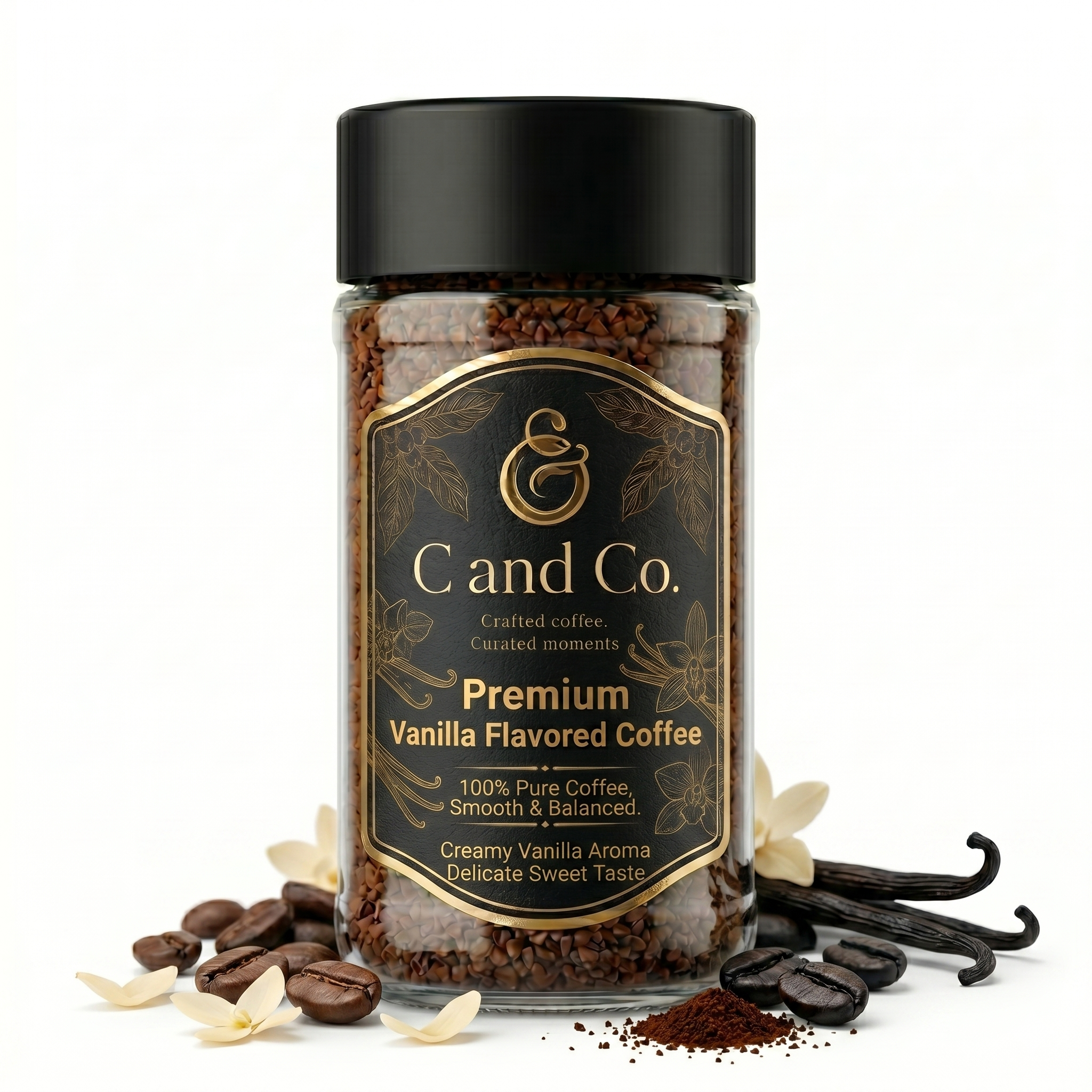 C & Co. Vanilla Instant Coffee | Smooth, Creamy & Aromatic